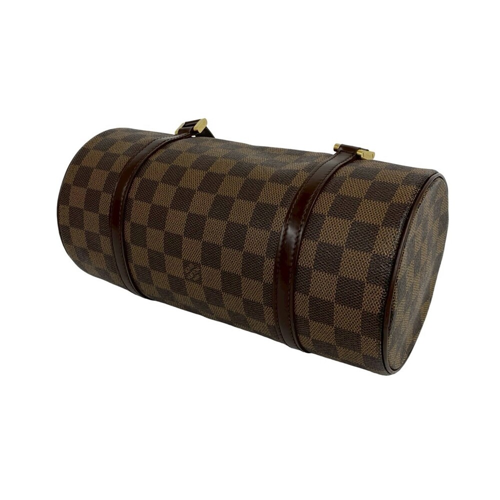 LOUIS VUITTON Brown Damier Leather Papillon 26 Boston Bag - Picture 8 of 9